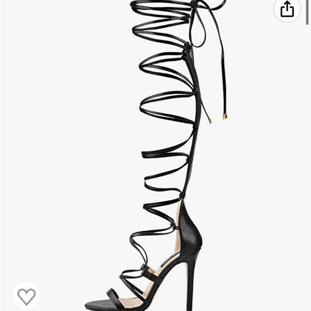 Black Lace Up Heels